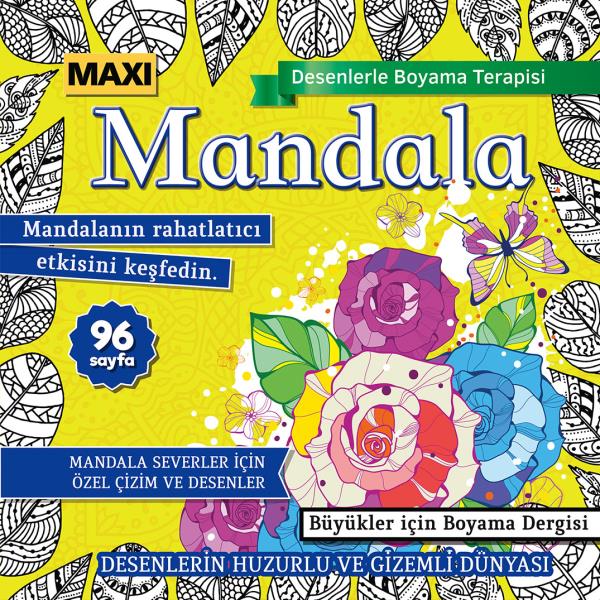 Maxi Mandala Desenlerle Boyama Terapisi 16